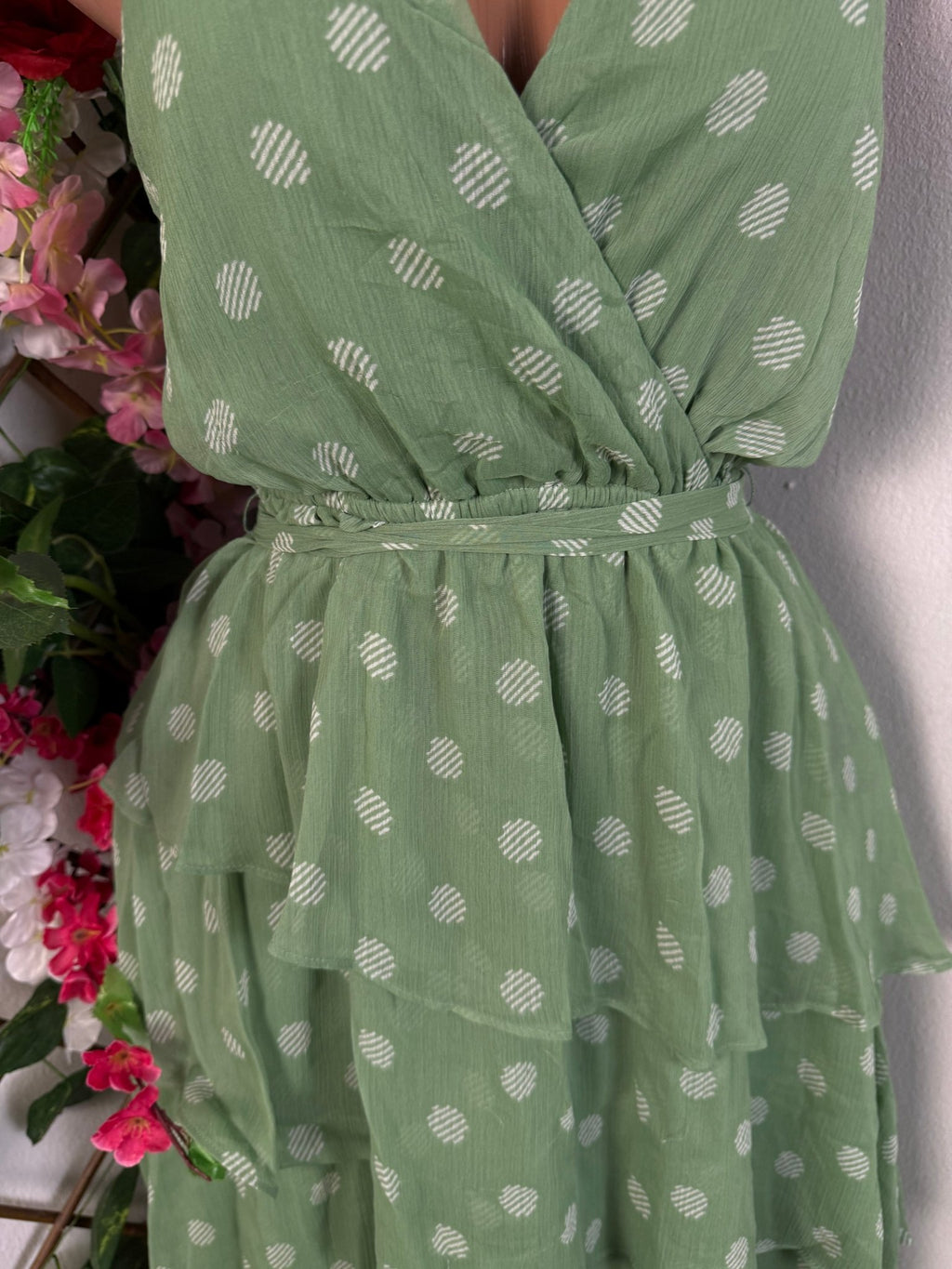 Robe en voile volant à fine bretelle - Perluna Store - kinshasa