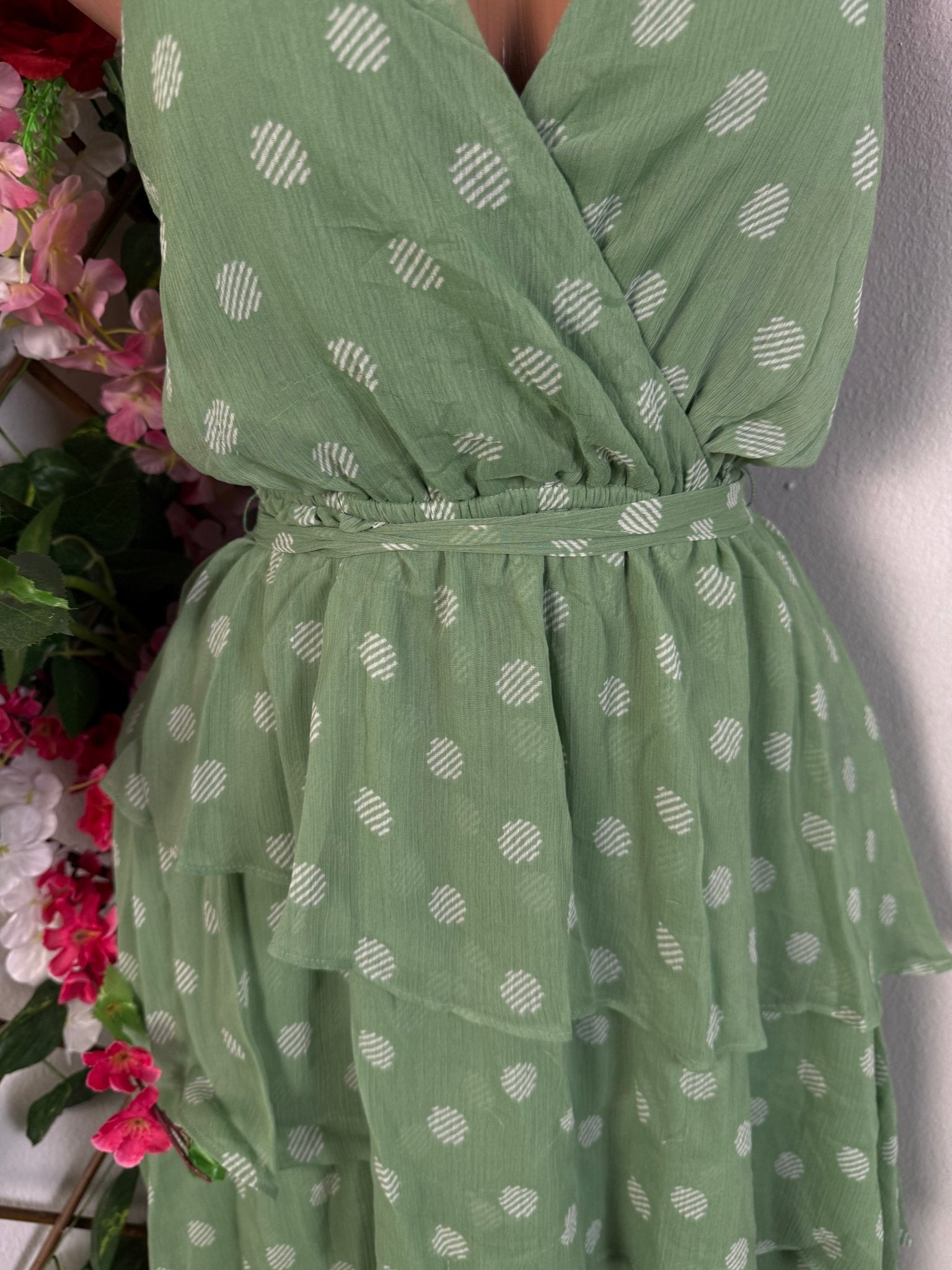 Robe en voile volant à fine bretelle - Perluna Store - kinshasa