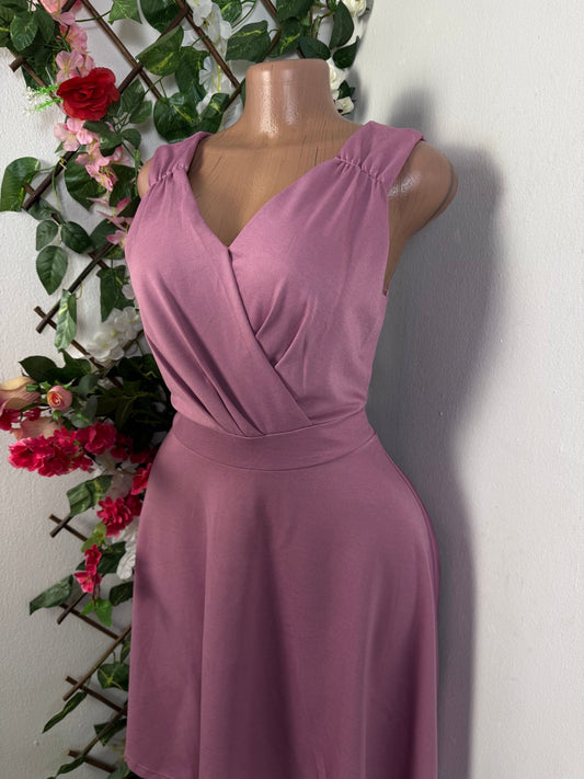 Robe évasé colle en V  - Perluna Store - kinshasa