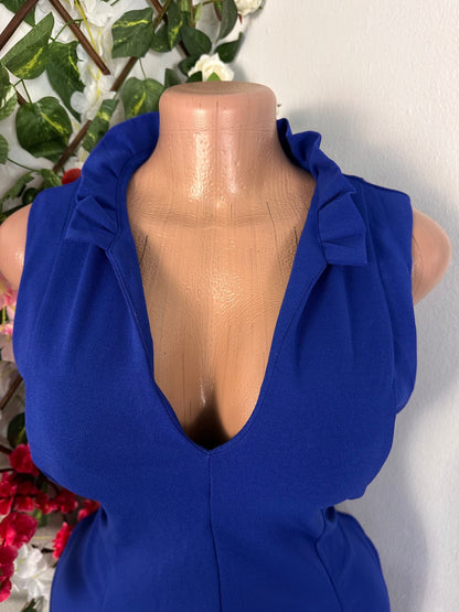 Robe évasé sans manche à décollecté plongeant - Perluna Store - kinshasa