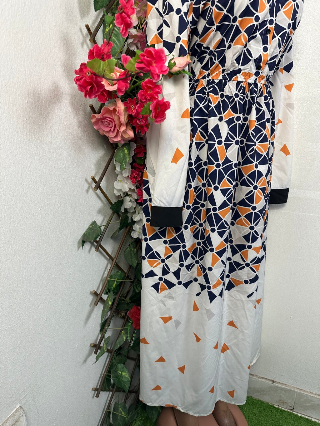 Robe évasée à colle chemise - Perluna Store - kinshasa
