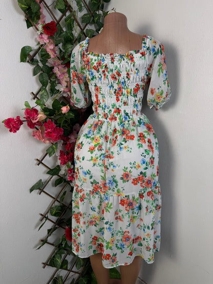 Robe évasée à imprimé floral - Perluna Store - kinshasa