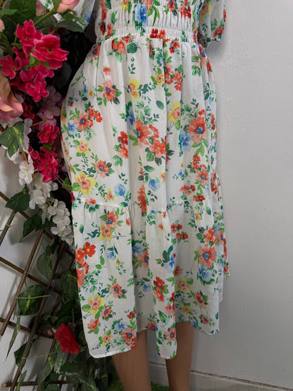 Robe évasée à imprimé floral - Perluna Store - kinshasa