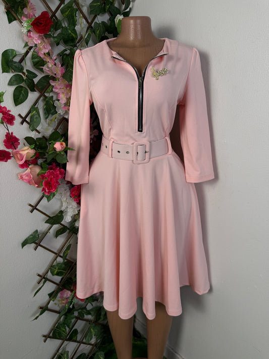 Robe évasée ceinturer a fermeture devant - Perluna Store - kinshasa