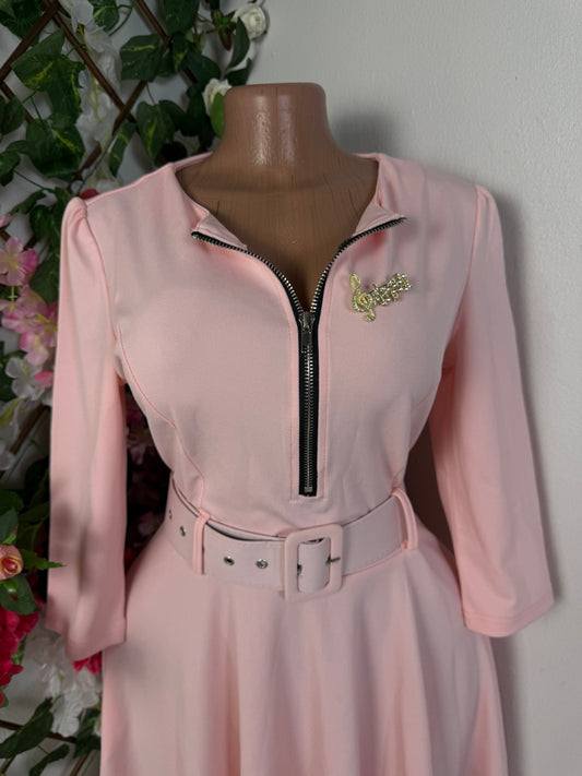 Robe évasée ceinturer a fermeture devant - Perluna Store - kinshasa