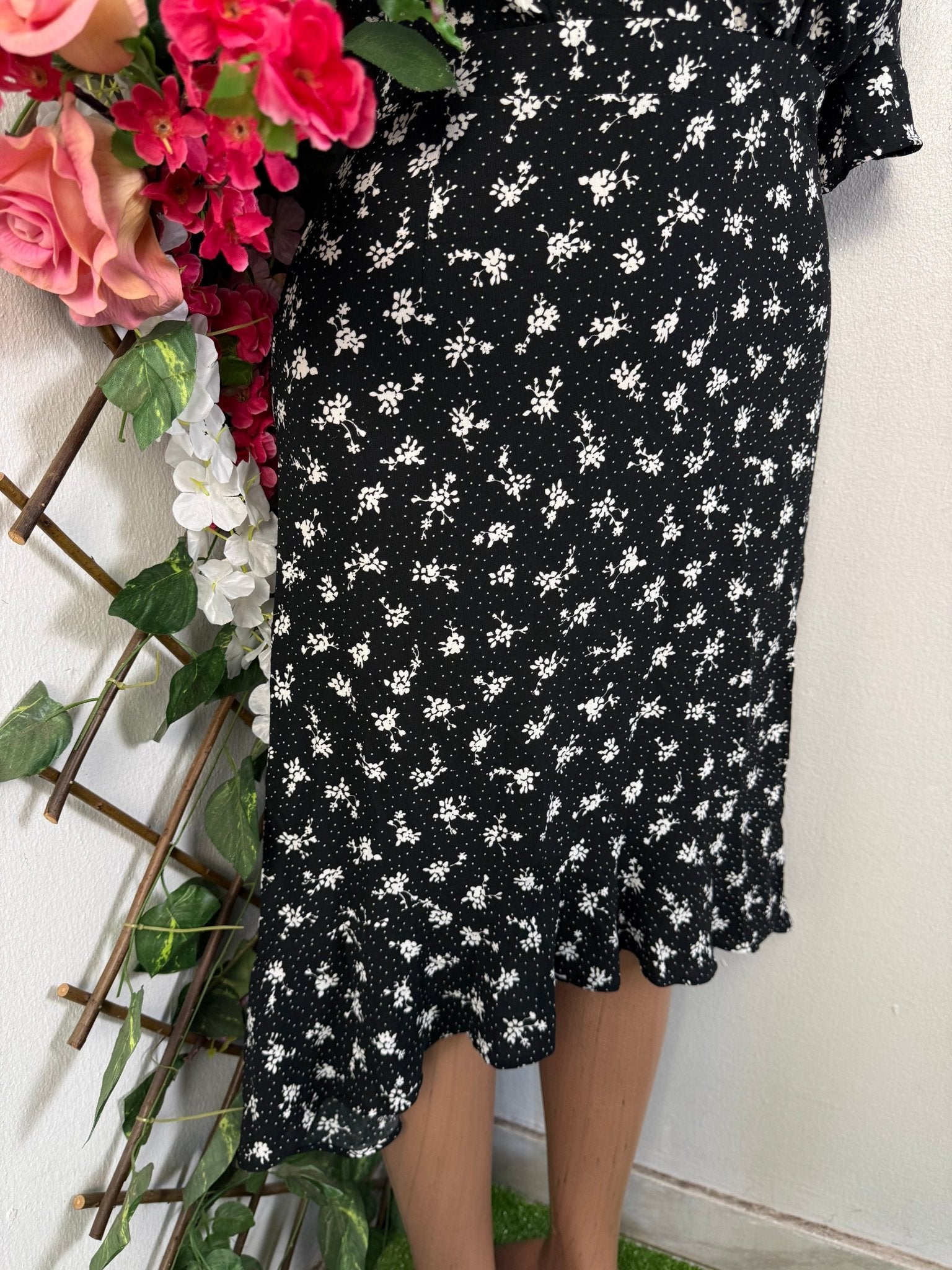 Robe évasée cintrée manche 3/4 - Perluna Store - kinshasa