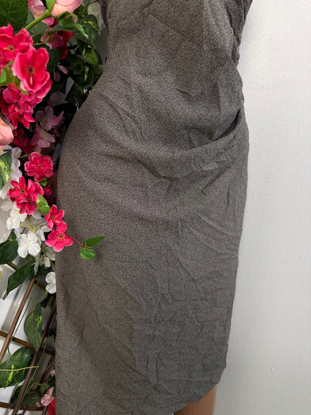 Robe évasée colle carrée drapé taille - Perluna Store