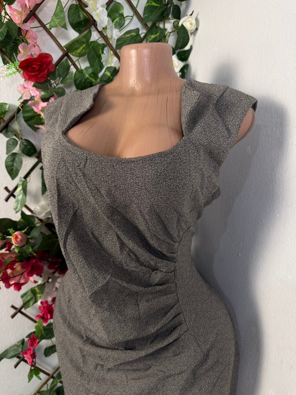 Robe évasée colle carrée drapé taille - Perluna Store
