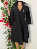 Robe évasée colle chemise longue manche - Perluna Store