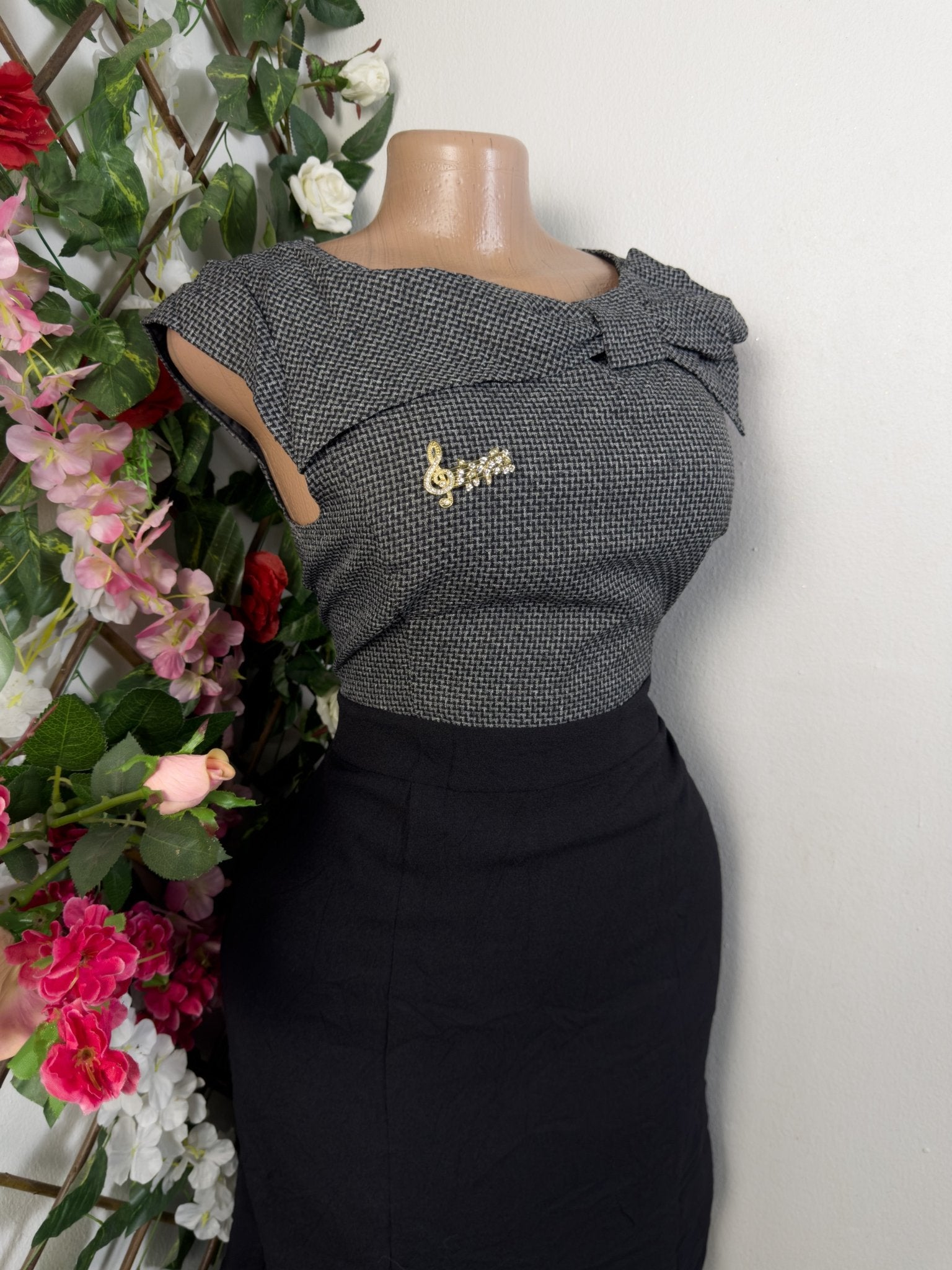 Robe évasée deux temps sans manches - Perluna Store