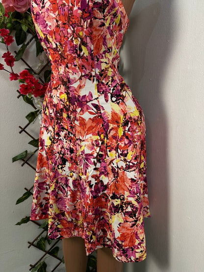 Robe évasée fleurie à bretelle sans manche - Perluna Store - kinshasa