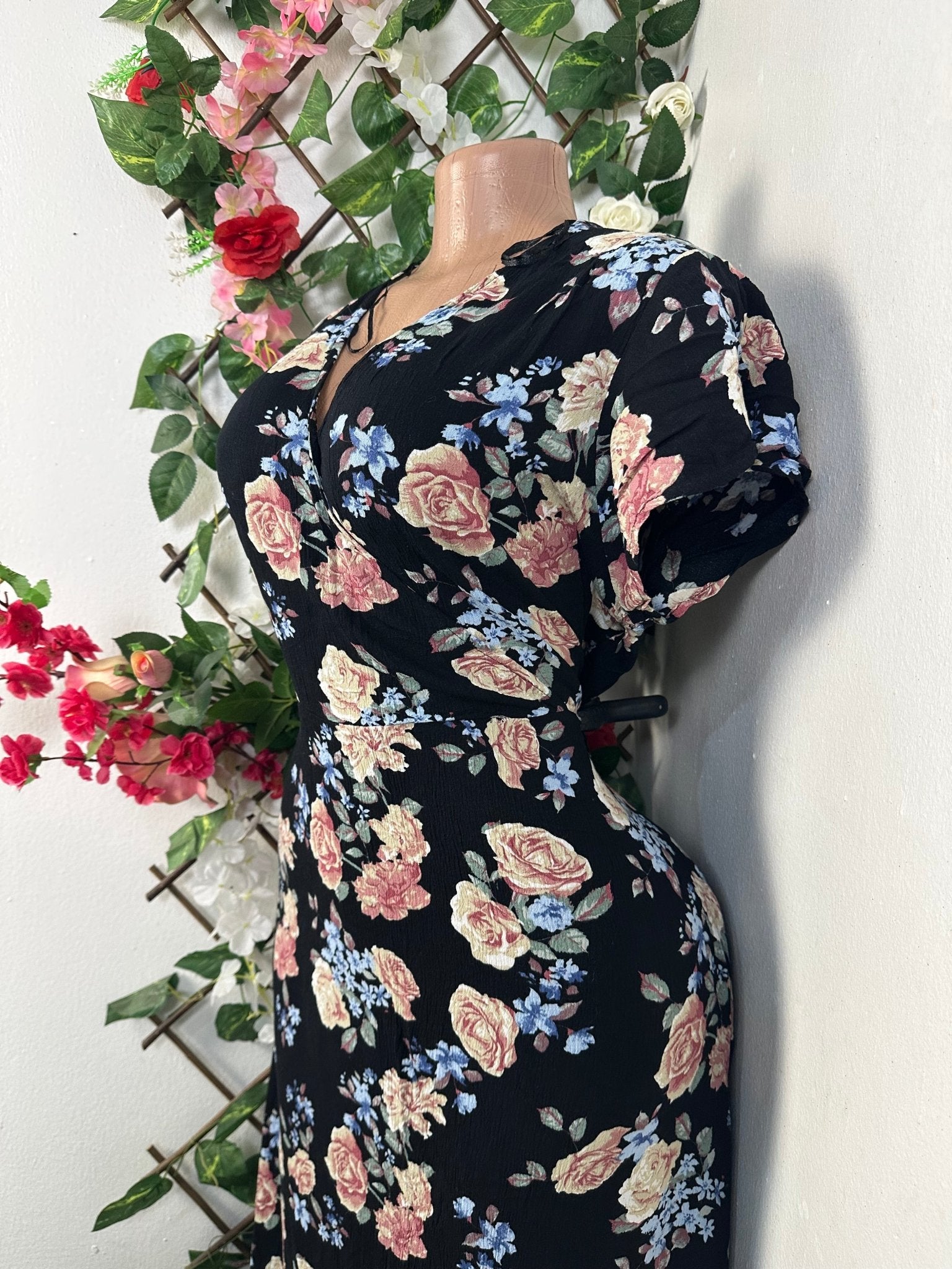 Robe évasée impimée fleurie - Perluna Store - kinshasa