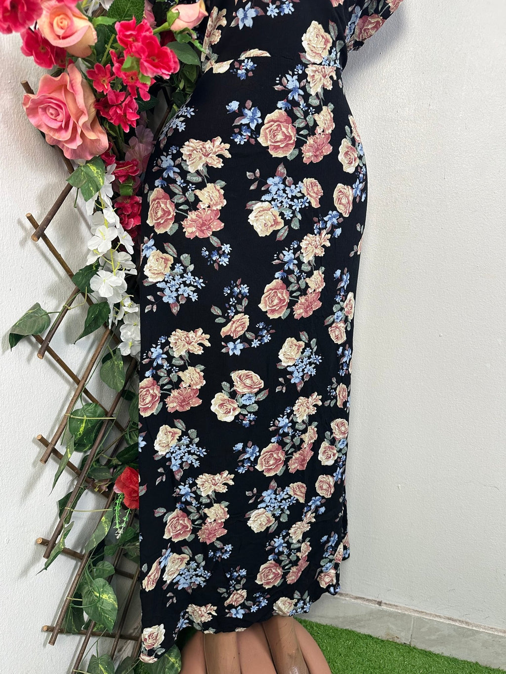 Robe évasée impimée fleurie - Perluna Store - kinshasa