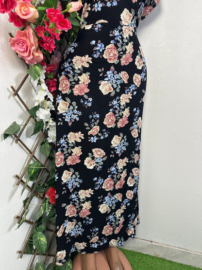 Robe évasée impimée fleurie - Perluna Store - kinshasa