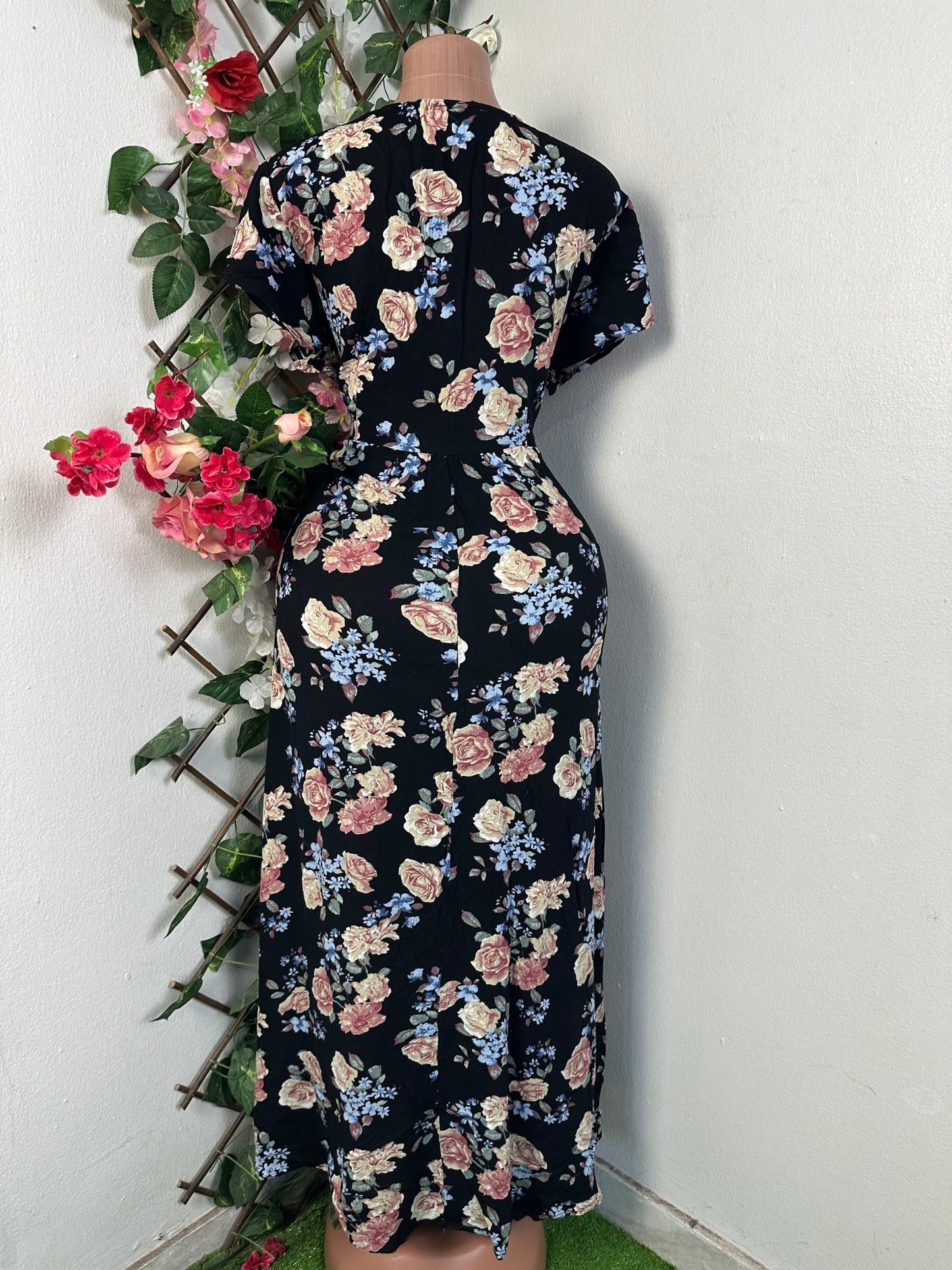 Robe évasée impimée fleurie - Perluna Store - kinshasa