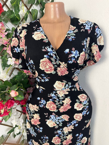 Robe évasée impimée fleurie - Perluna Store - kinshasa