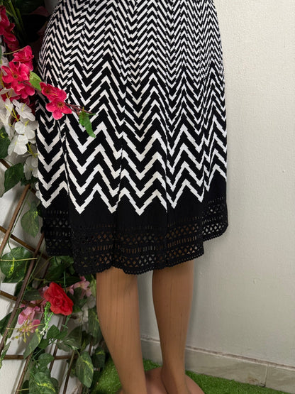 Robe évasée imprimé géométrique  - Perluna Store - kinshasa