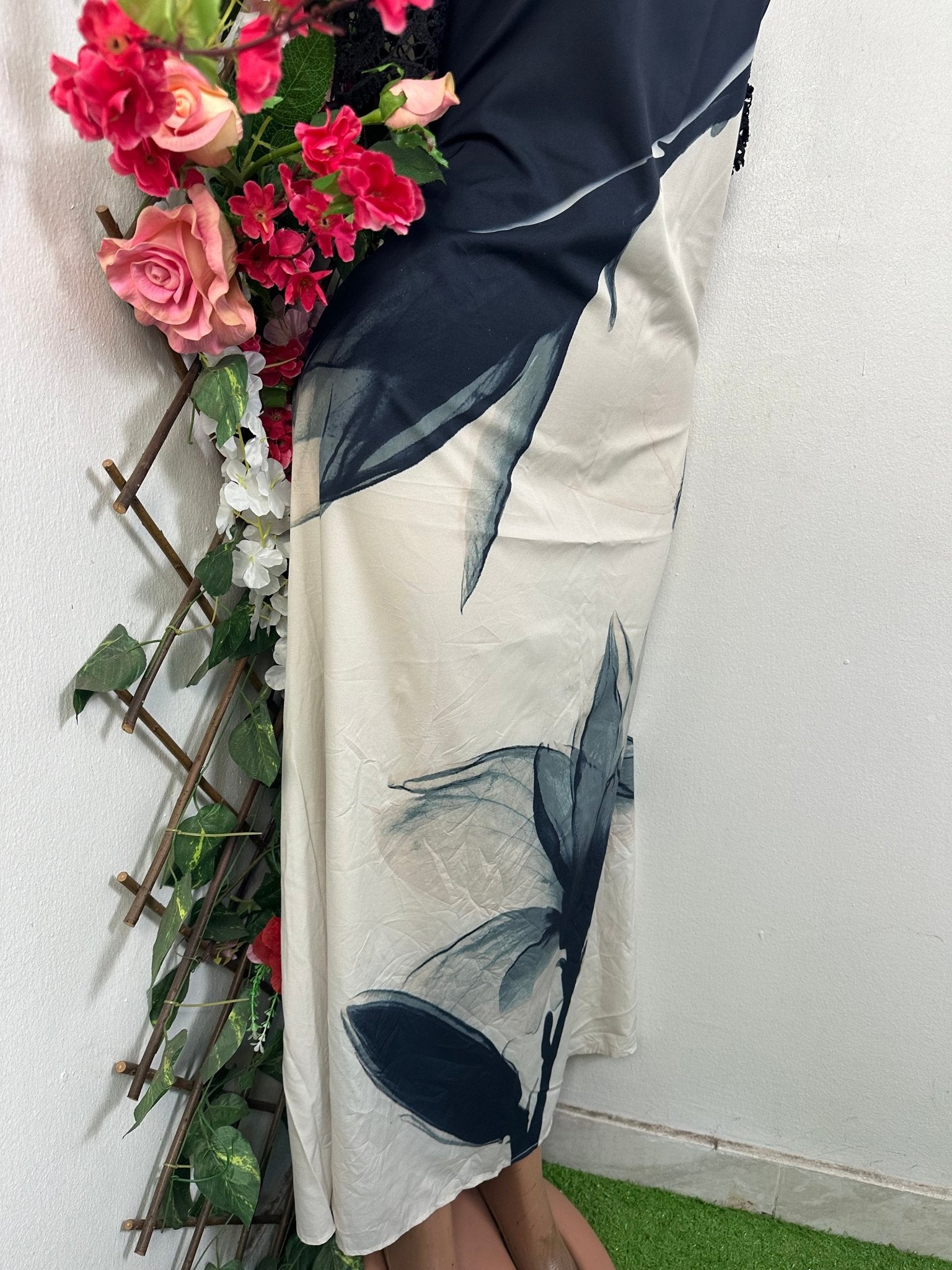 Robe évasée imprimer fleurie - Perluna Store - kinshasa