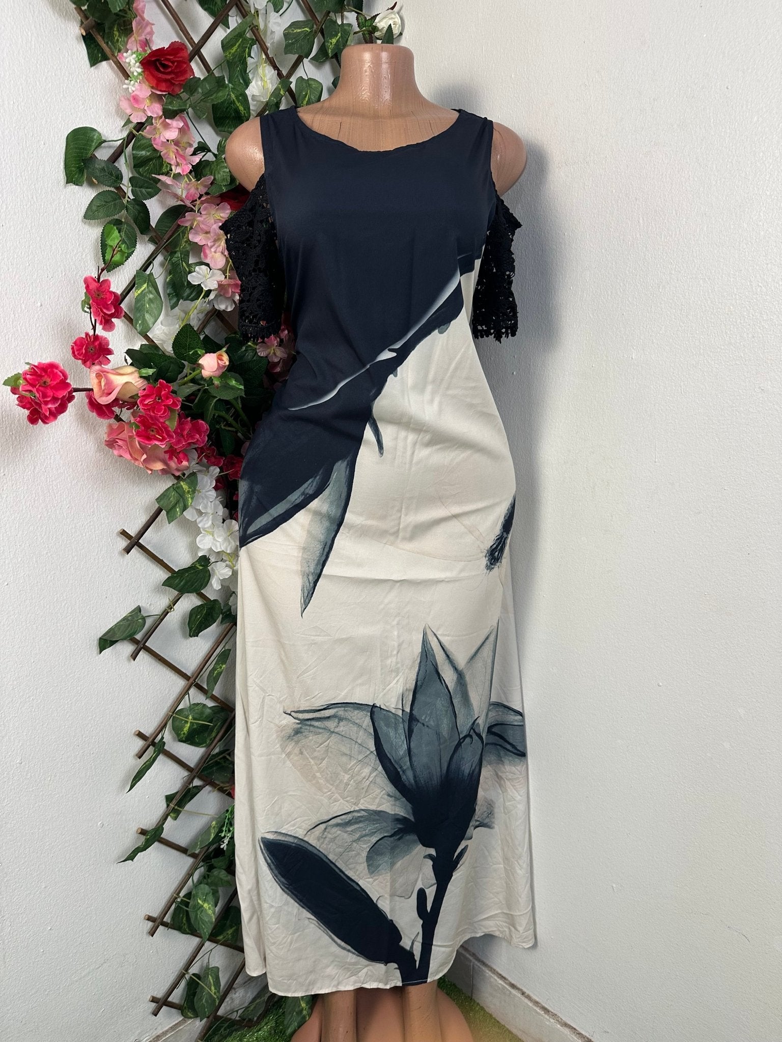 Robe évasée imprimer fleurie - Perluna Store - kinshasa