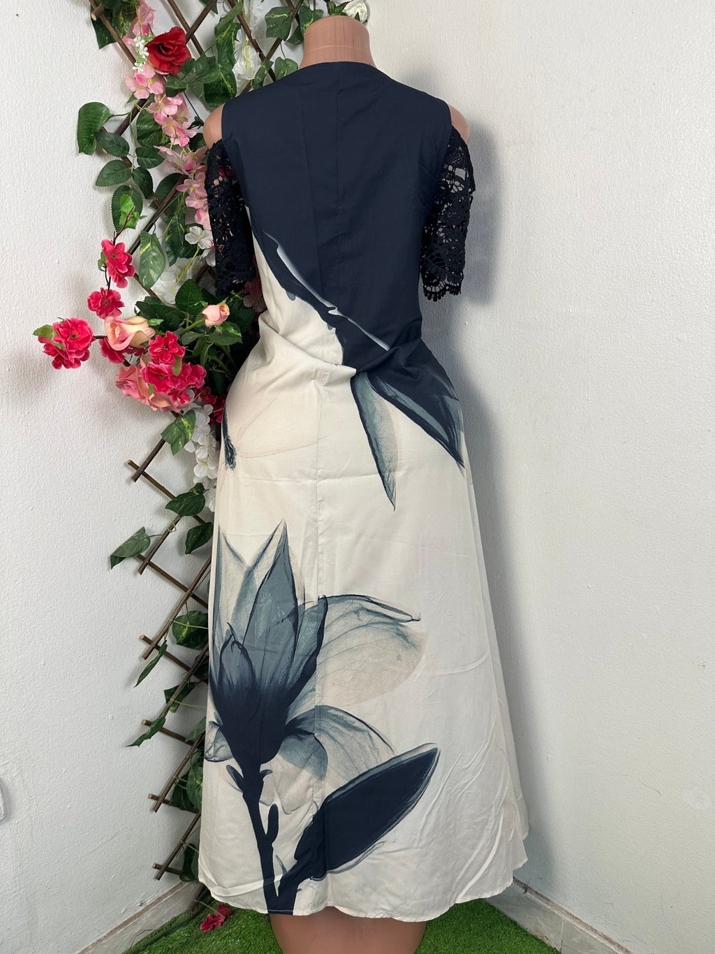 Robe évasée imprimer fleurie - Perluna Store - kinshasa