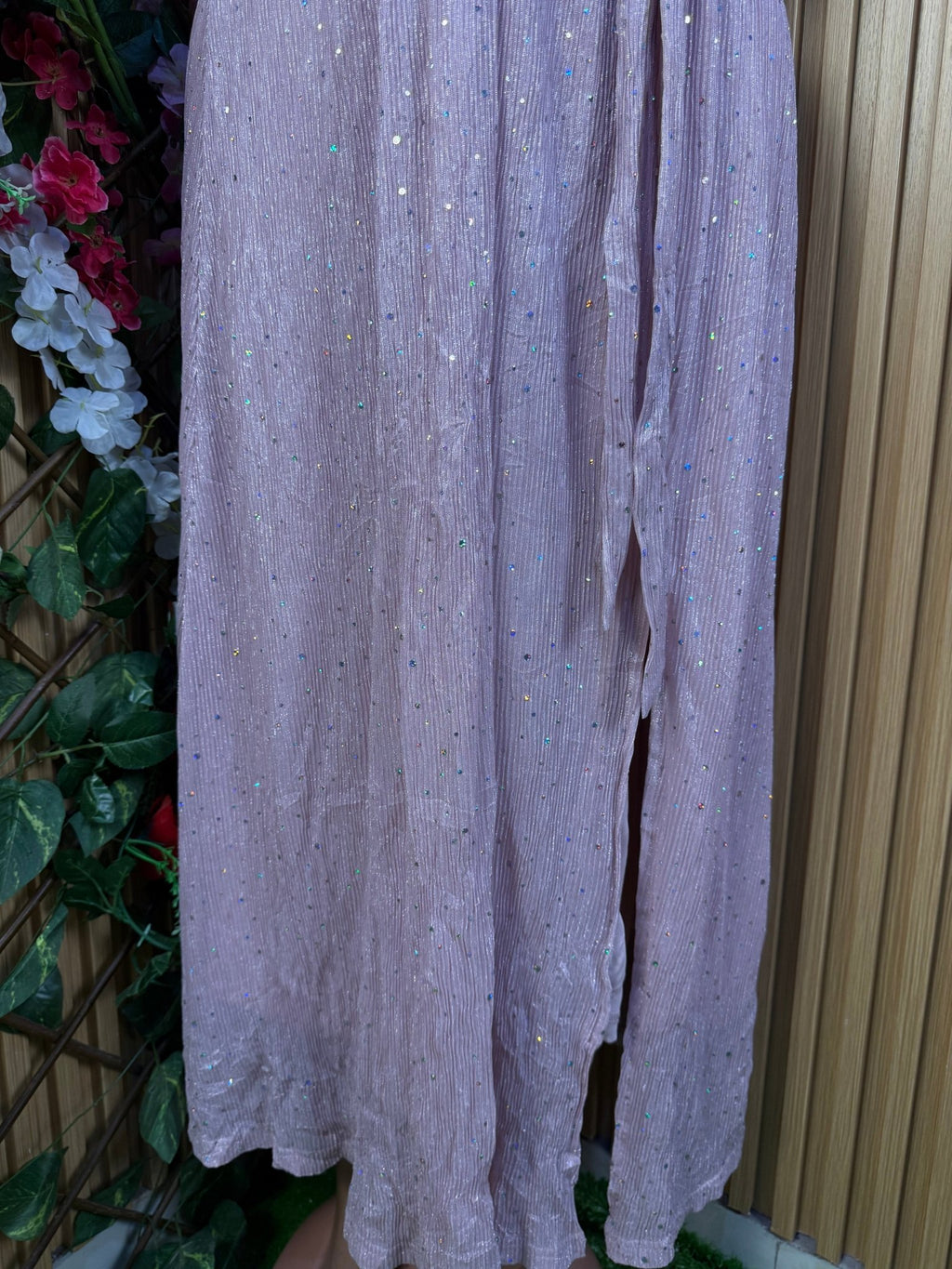 Robe évasée longue ceintrée manches courtes - Perluna Store
