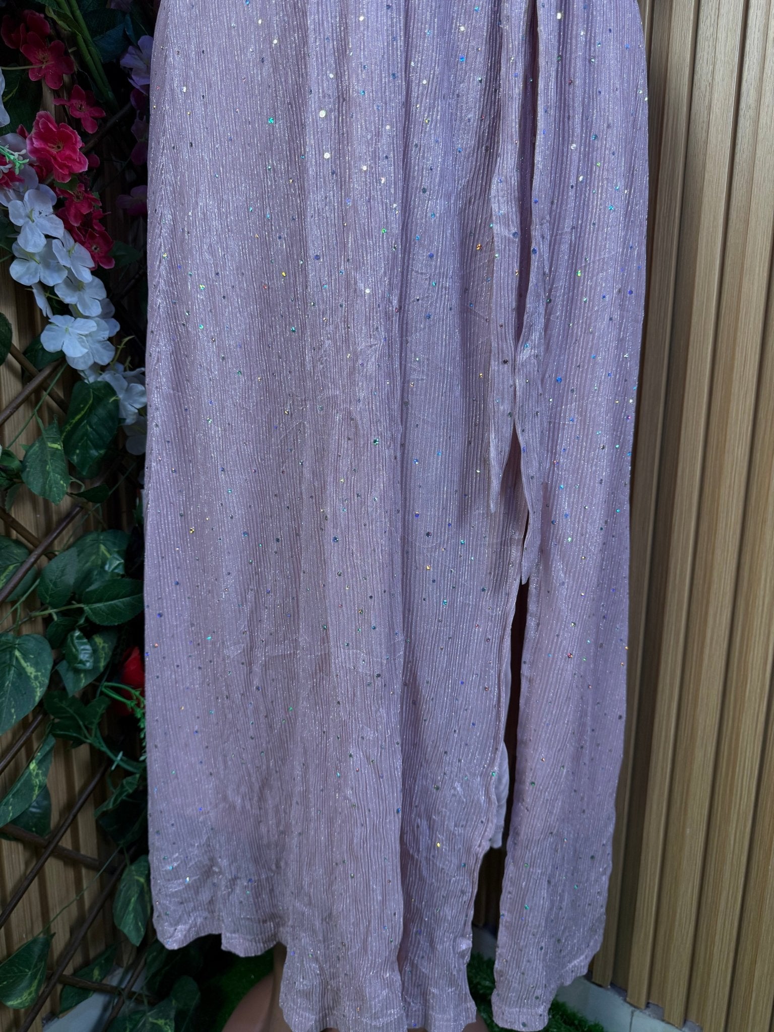 Robe évasée longue ceintrée manches courtes - Perluna Store