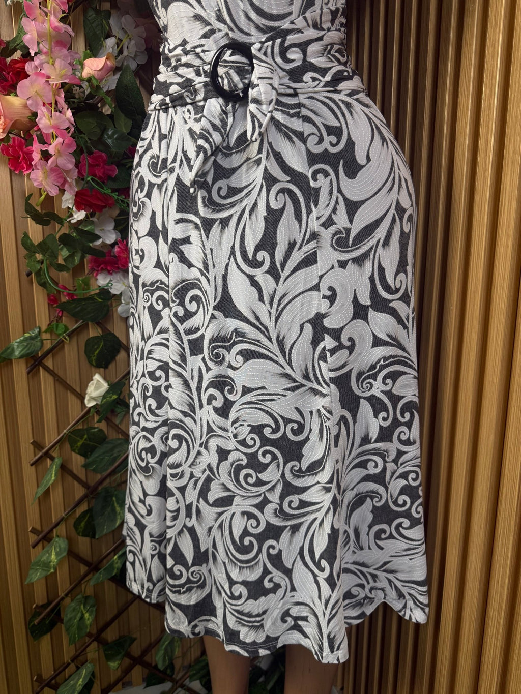 Robe évasée longue manches courtes - Perluna Store