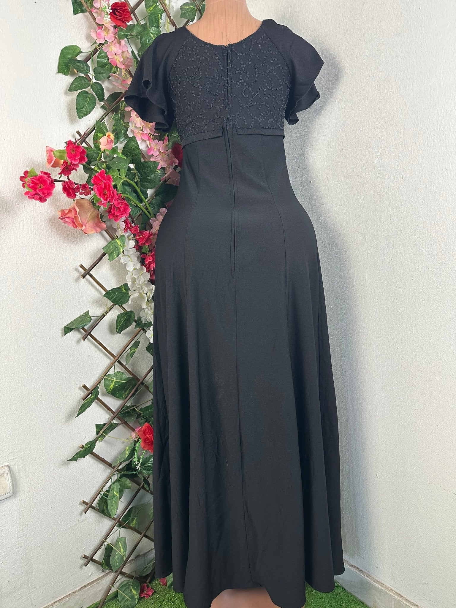 Robe évasée longue manches courtes - Perluna Store - kinshasa