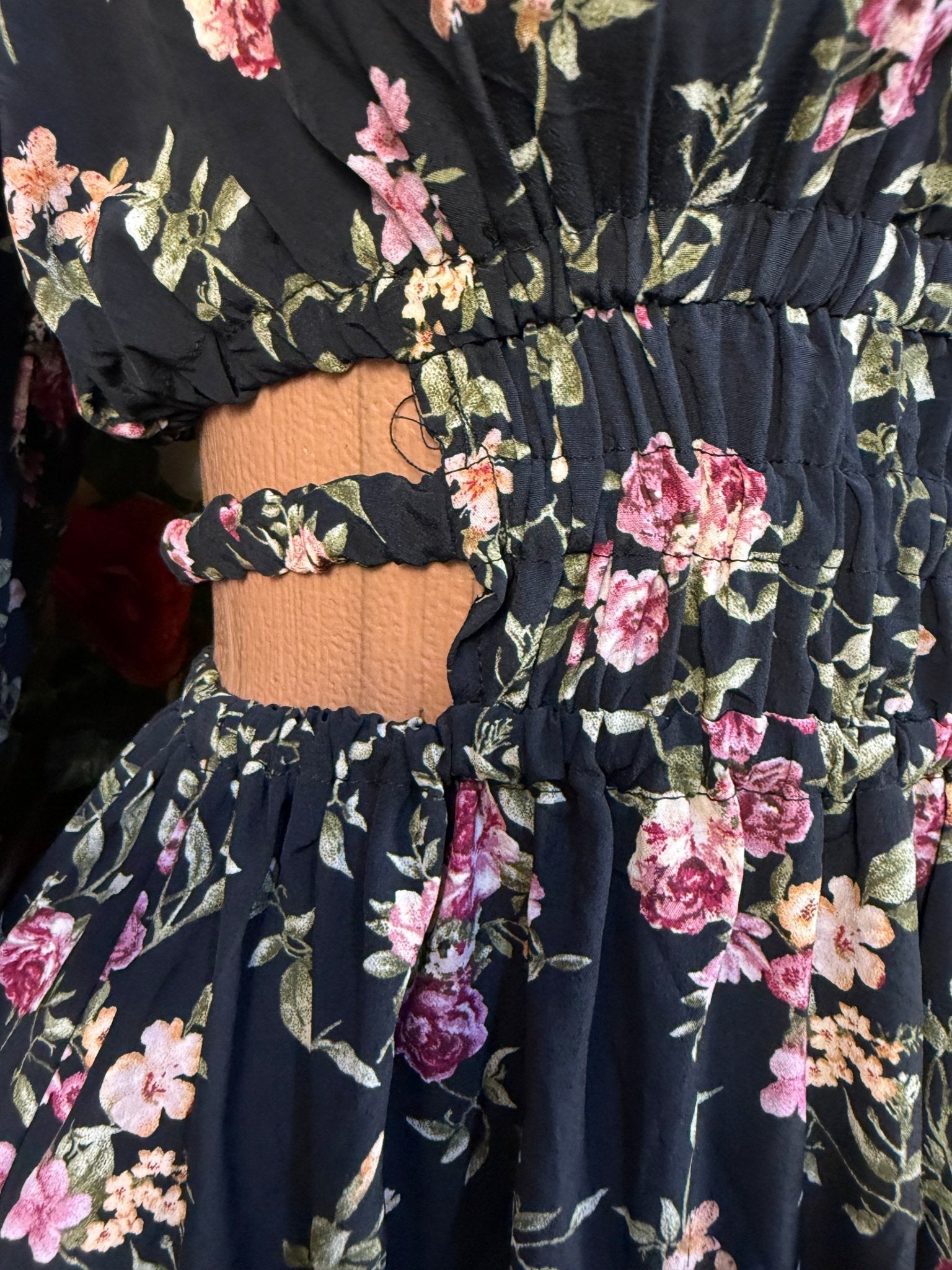 Robe évasée longue manches longue ceintrée - Perluna Store