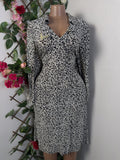 Robe évasée longue manches longue col chemise - Perluna Store