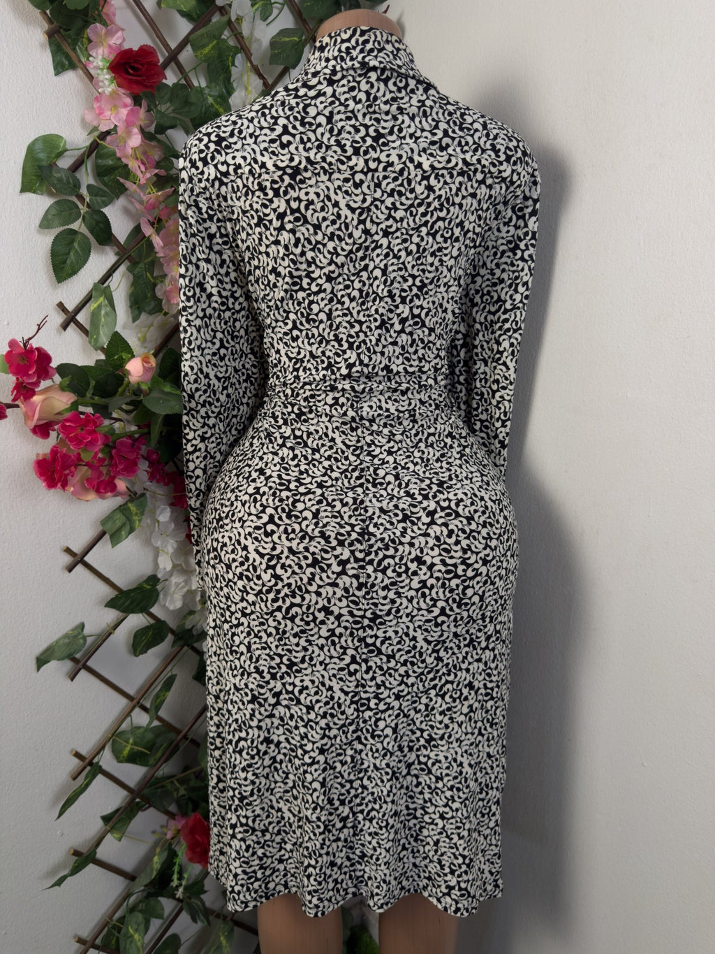 Robe évasée longue manches longue col chemise - Perluna Store