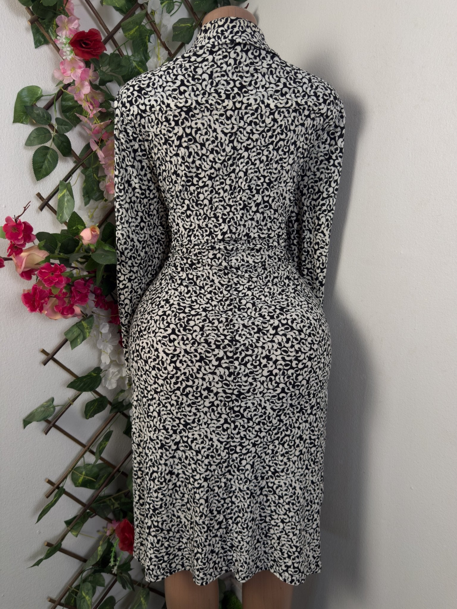 Robe évasée longue manches longue col chemise - Perluna Store