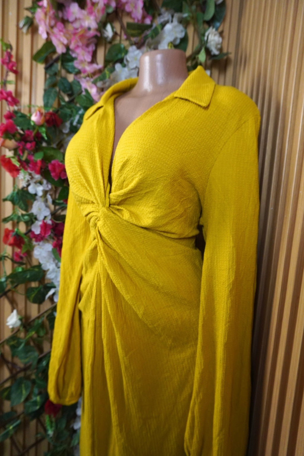 Robe évasée longue manches longue décolletée -XL - Perluna Store