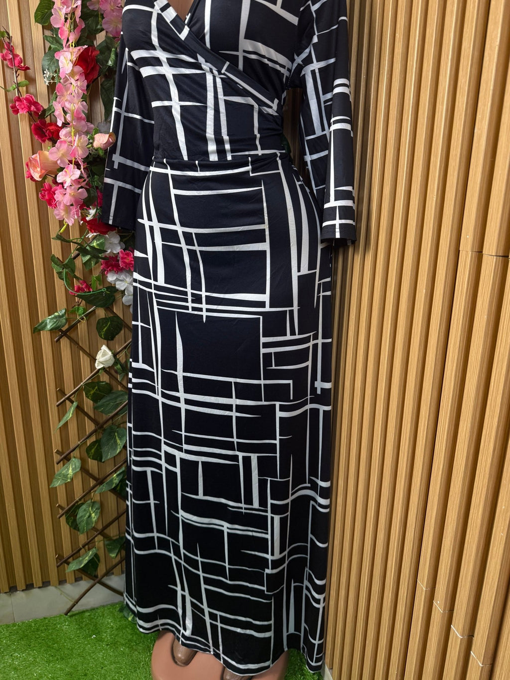 Robe évasée longue manches longues - Perluna Store