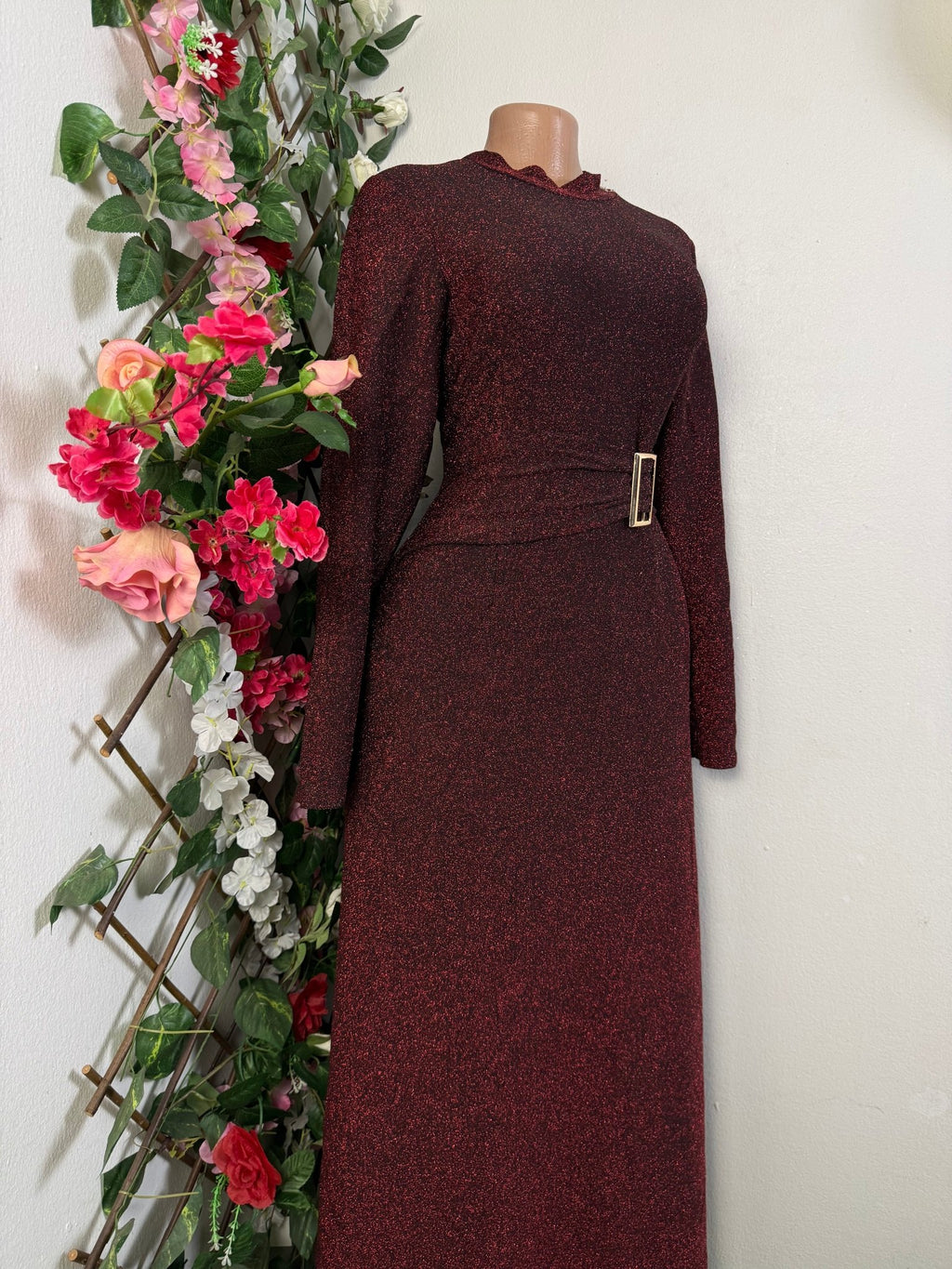 Robe évasée longue manches longues - Perluna Store - kinshasa