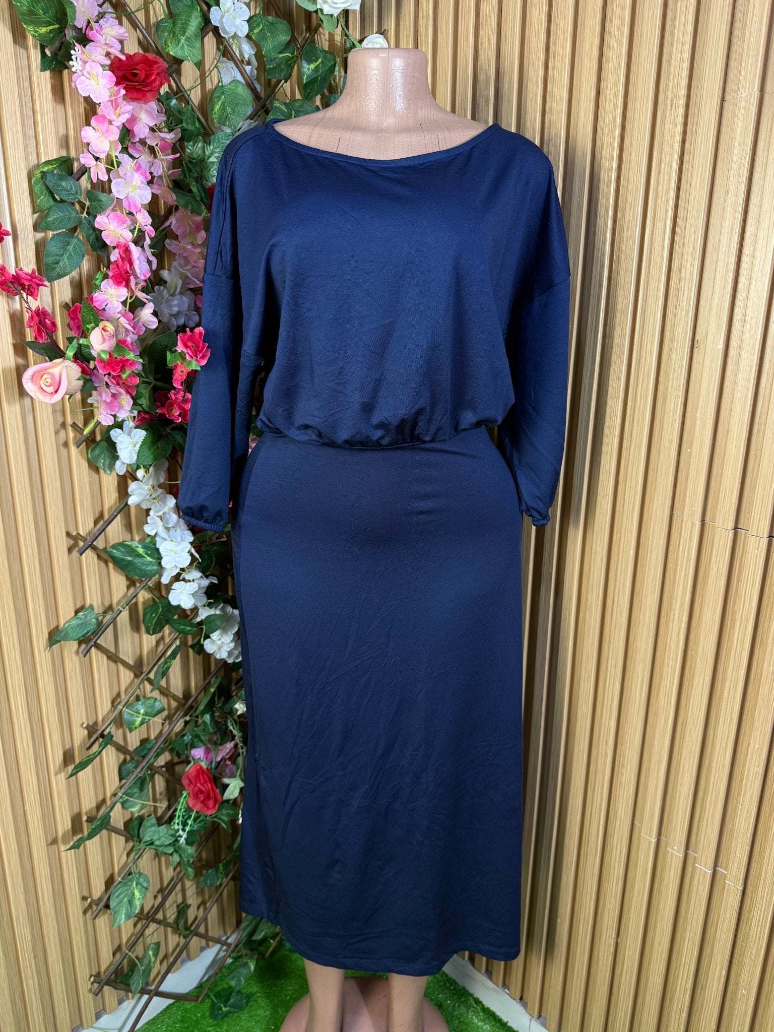 Robe évasée longue manches longues - Perluna Store