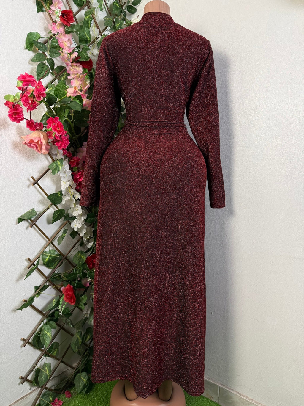 Robe évasée longue manches longues - Perluna Store - kinshasa