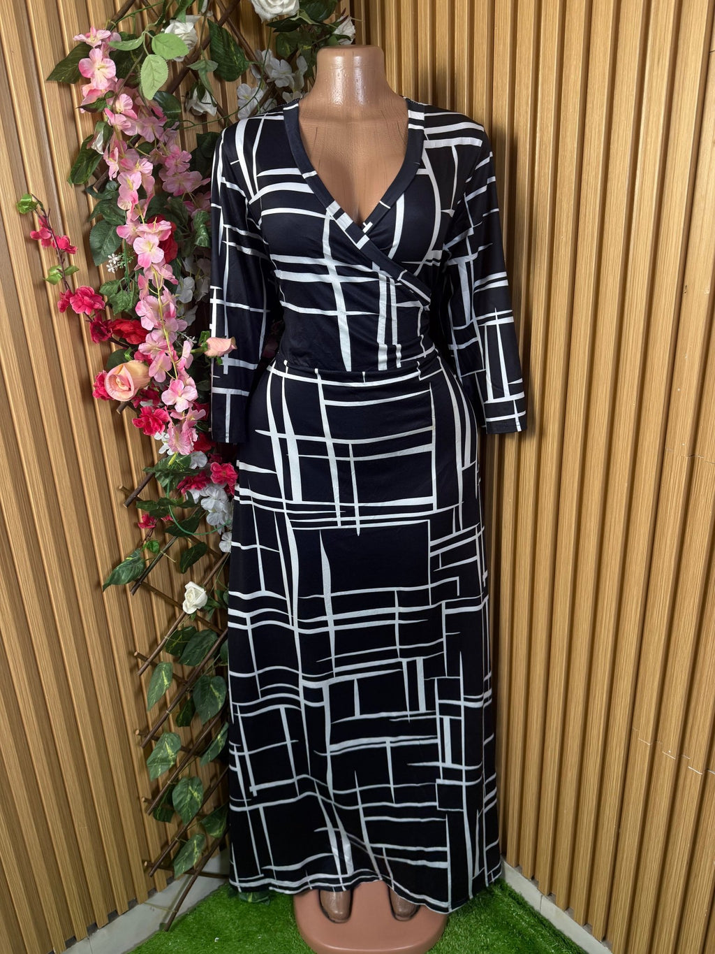 Robe évasée longue manches longues - Perluna Store