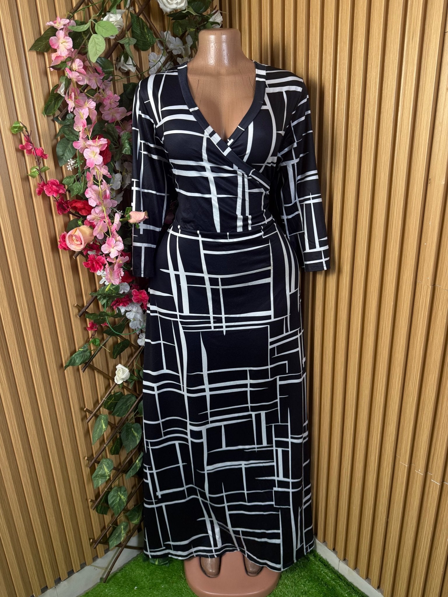 Robe évasée longue manches longues - Perluna Store