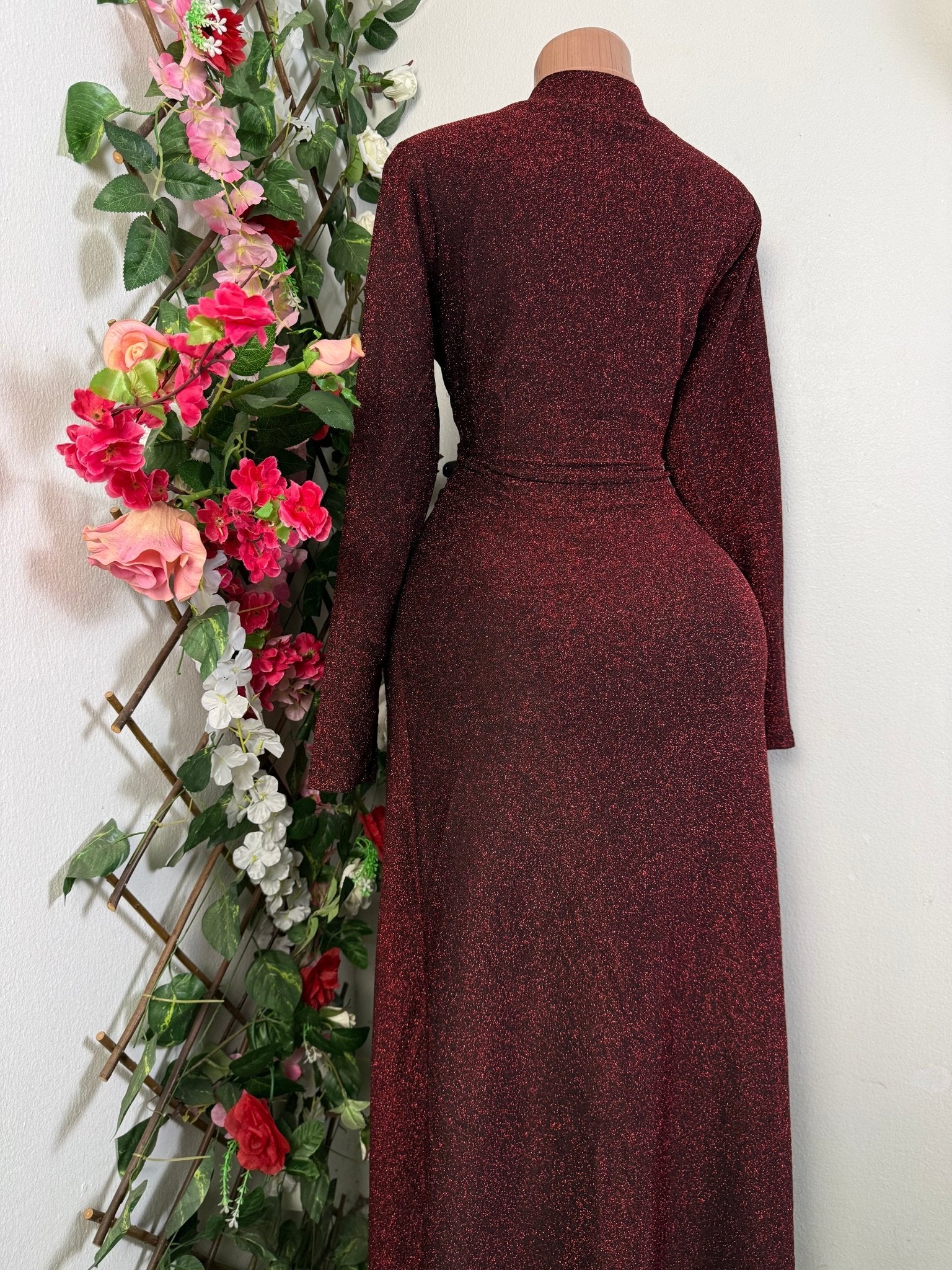 Robe évasée longue manches longues - Perluna Store - kinshasa