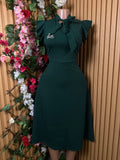 Robe évasée-longue manches manches courtes - Perluna Store