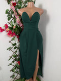 Robe évasée longue sans manches bustisier - Perluna Store