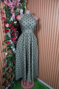 Robe évasée longue sans manches ceintrée-M - Perluna Store