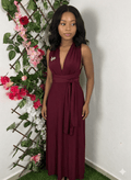 Robe évasée longue sans manches ceintrée - Perluna Store