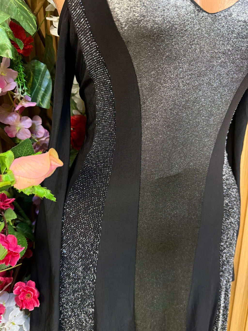 Robe évasée longue stylée manches longue dénudée - Perluna Store