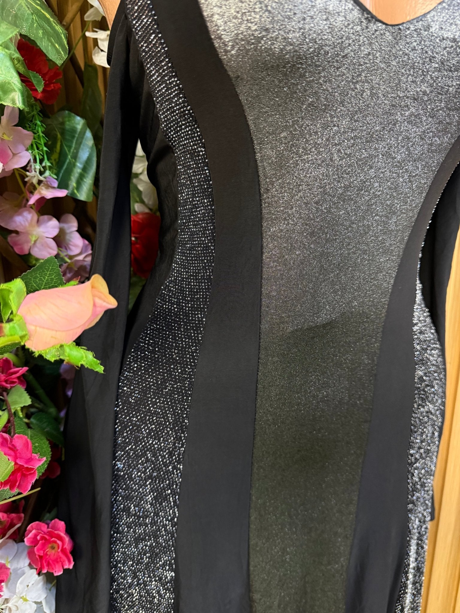 Robe évasée longue stylée manches longue dénudée - Perluna Store