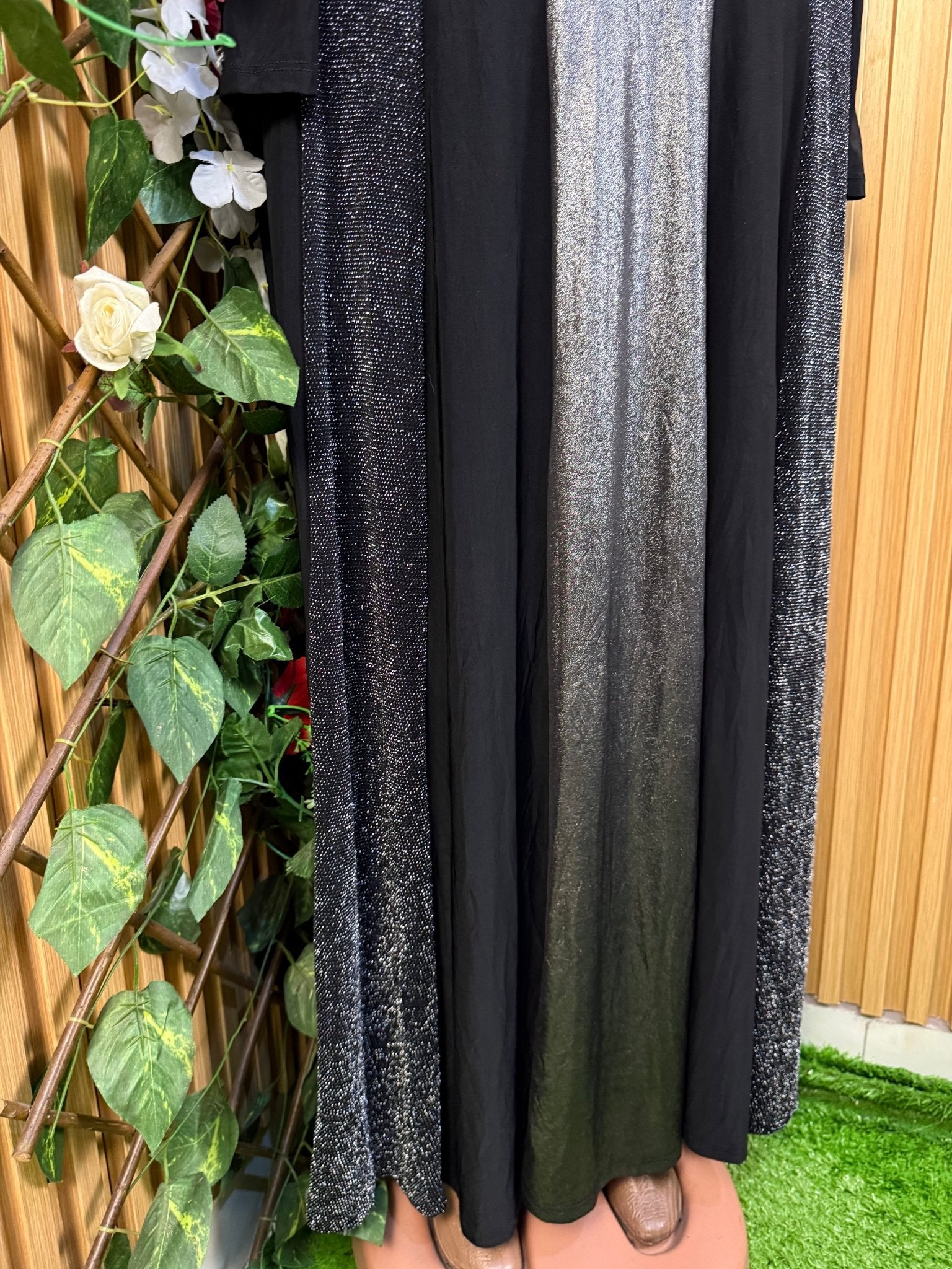 Robe évasée longue stylée manches longue dénudée - Perluna Store