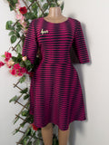 Robe évasée manches 3/4 à col rond - Perluna Store