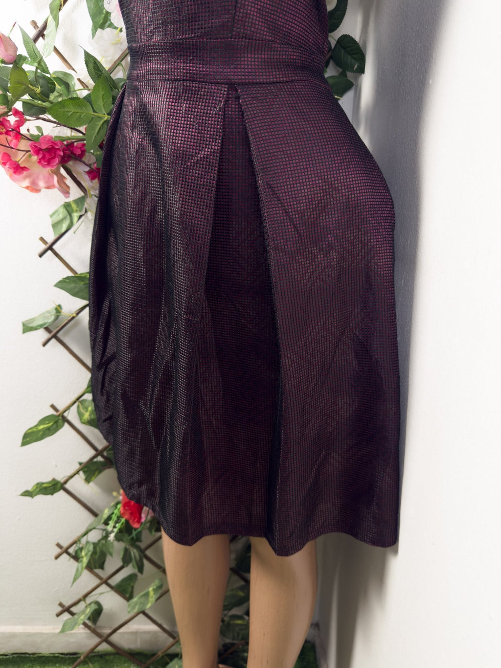 Robe évasée manches courtes ceintrée - Perluna Store