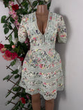Robe évasée manches courtes col V - Perluna Store
